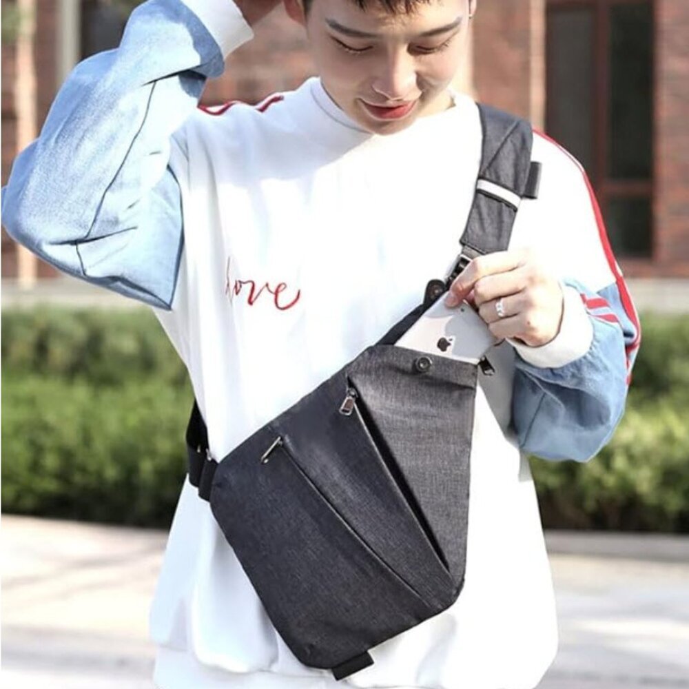 Blue Sling Cross body Bag by lpng